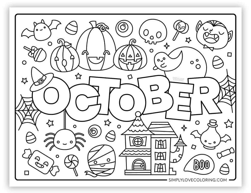 October Coloring Pages Free PDF Printables Simply Love Coloring October Coloring Pages Free PDF Printables Simply Love Coloring
