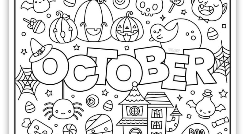 October Coloring Pages Free PDF Printables Simply Love Coloring