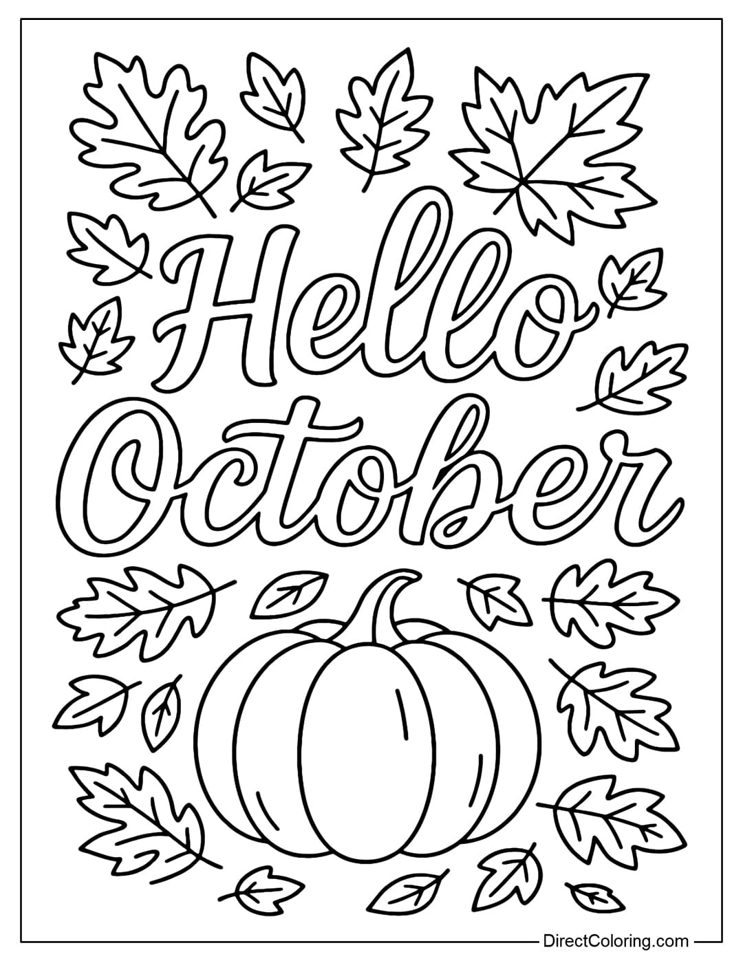 October Coloring Pages Free PDF To Download And Print