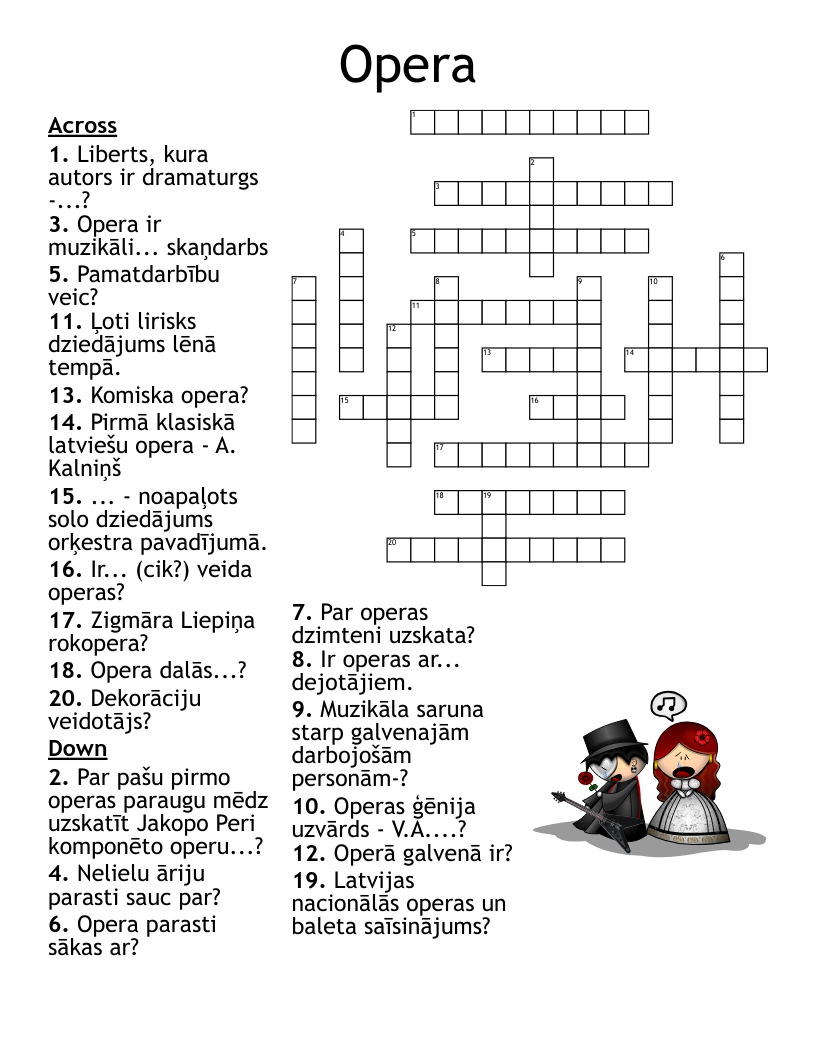 Opera Crossword WordMint