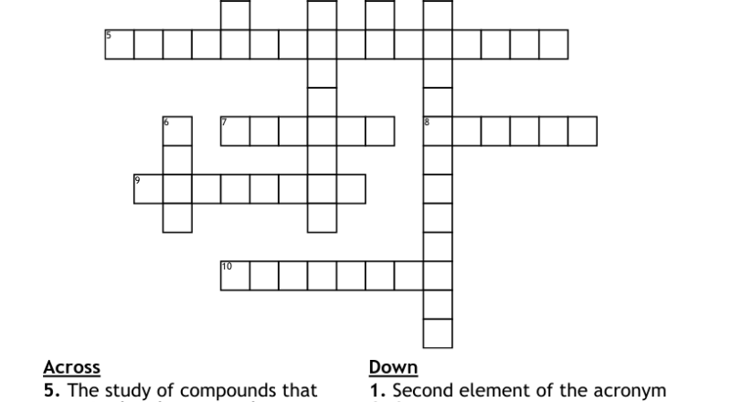 Organic Compounds Crossword WordMint