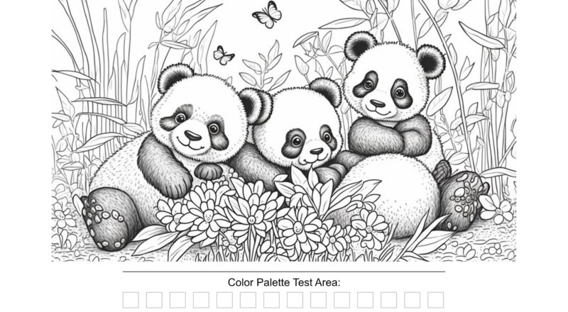 Panda Bear Cubs Coloring Pages For Adults 16 Adult Coloring Pages Printable Adult Coloring Digital File Printable PDF File With BONUS 4 Etsy Hong Kong