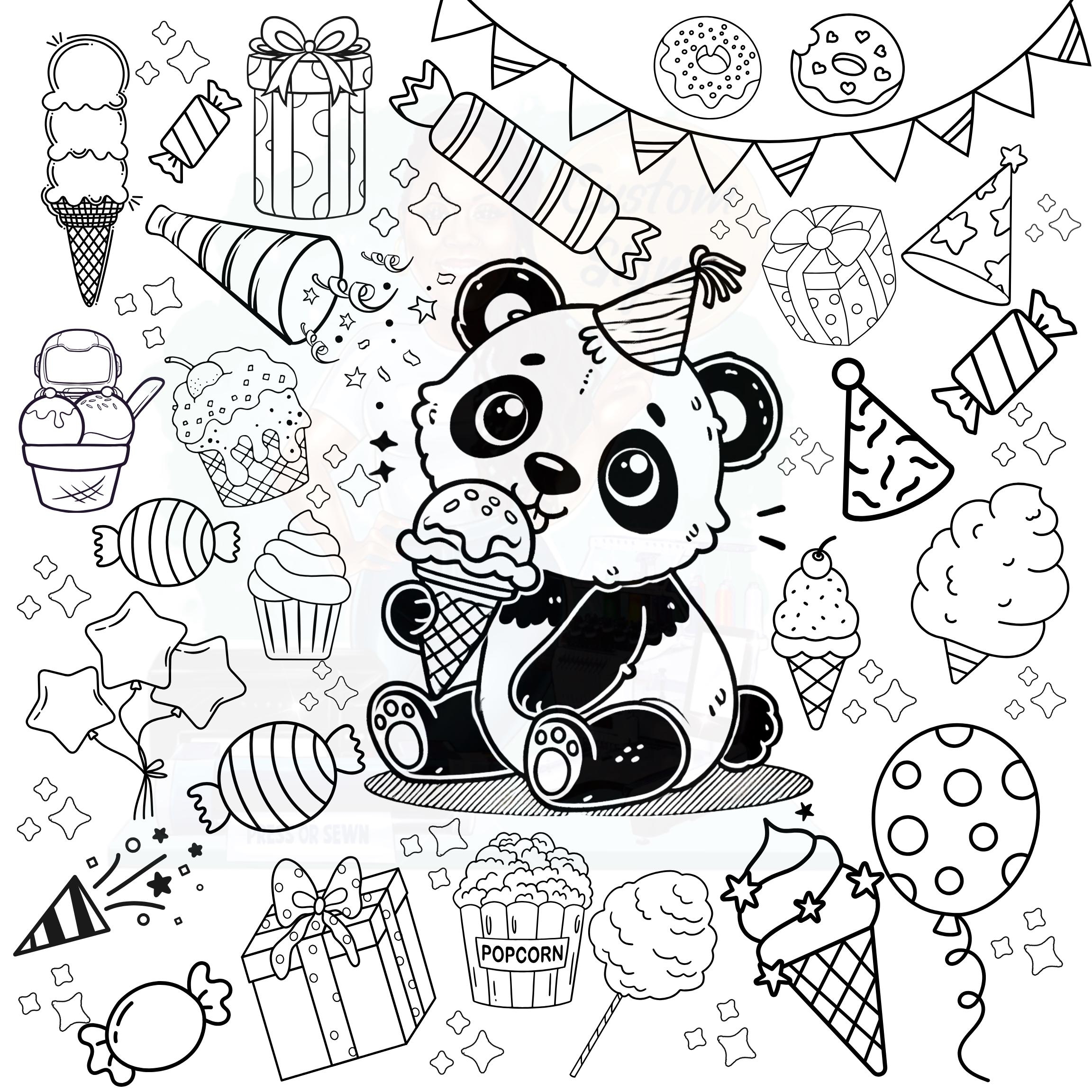 panda coloring pages