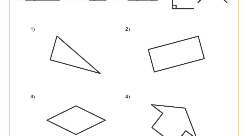 Parallel And Perpendicular Lines Worksheet PDF Printable Geometry Worksheets
