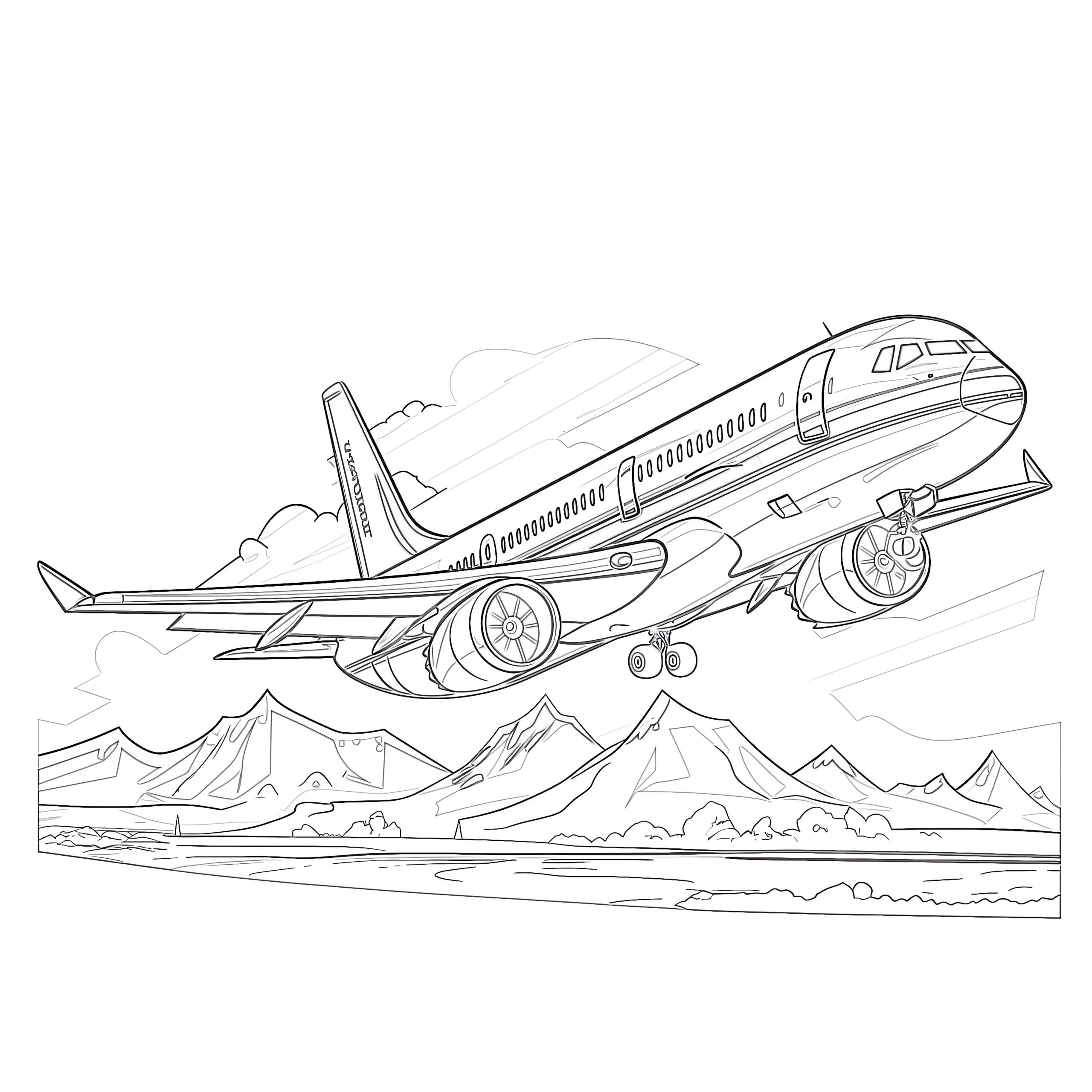 Passenger Airlines Coloring Page Coloring Pages Mimi Panda Passenger Airlines Coloring Page Coloring Pages Mimi Panda