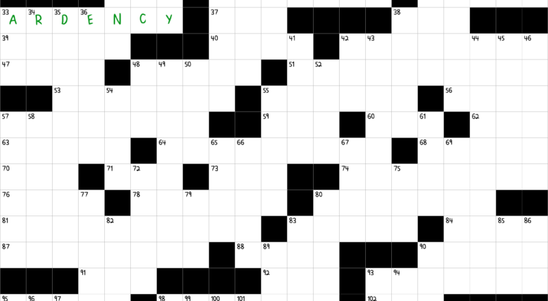 Passion NYT Crossword Clue January 26 2025