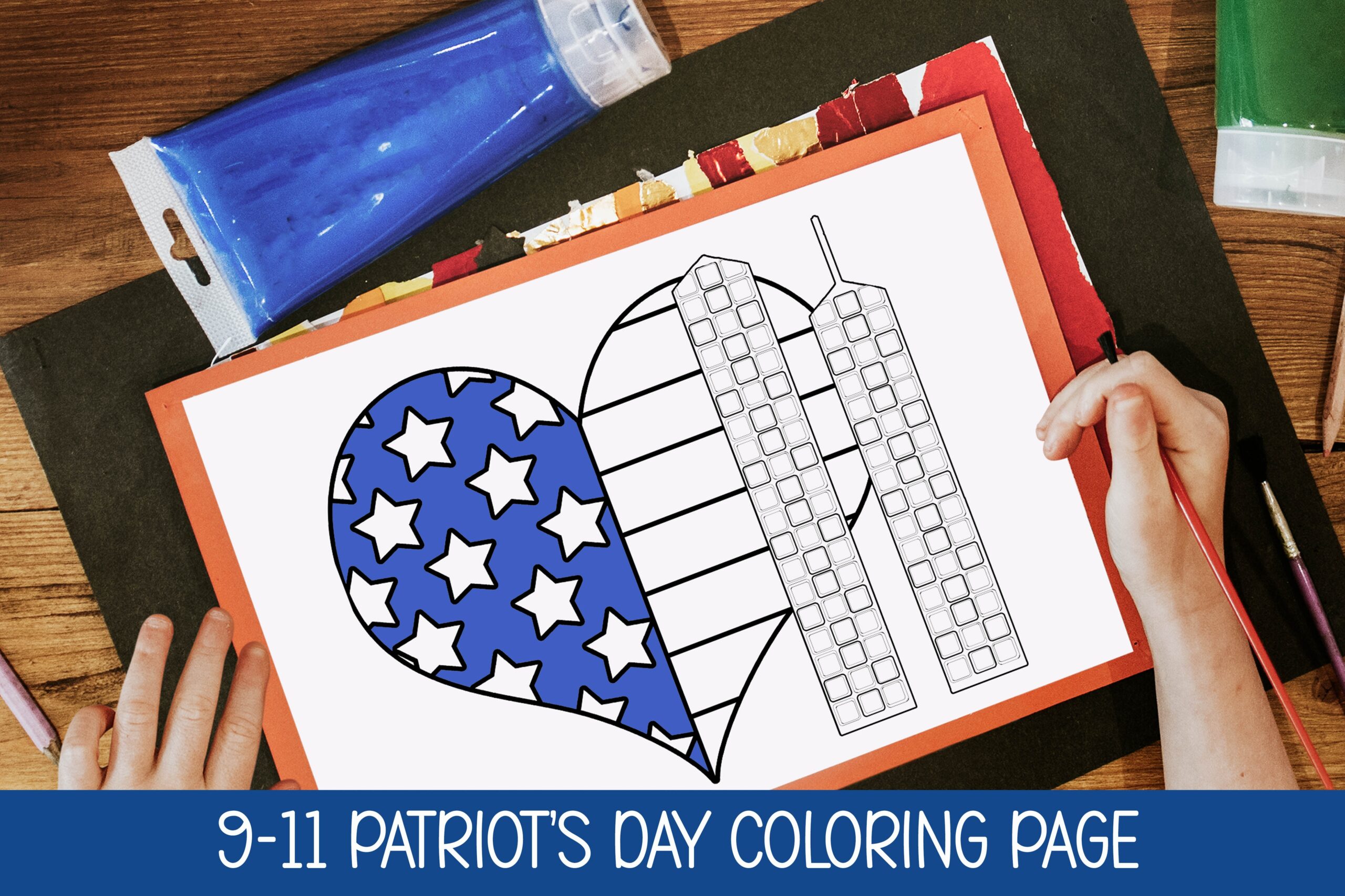 PATRIOT S DAY AMERICAN FLAG ART 9 11 USA COLORING PAGE SEPTEMBER 11 By Teach Simple