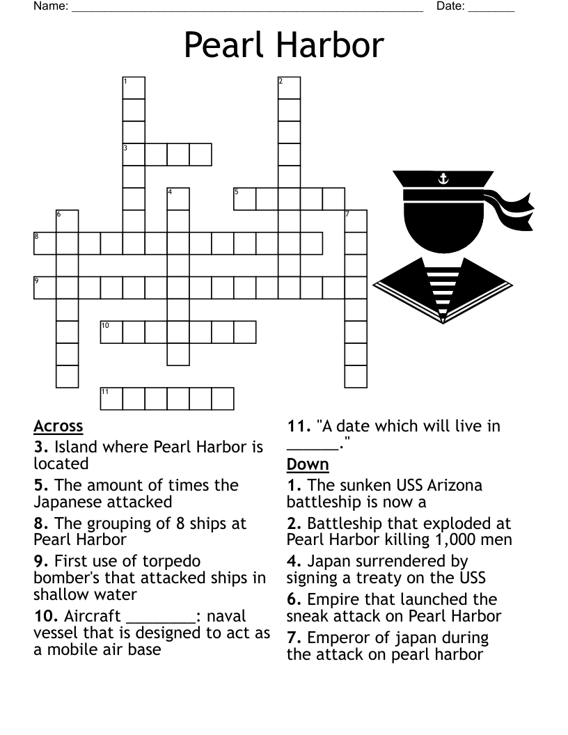 Pearl Harbor Attack Crossword WordMint Pearl Harbor Attack Crossword WordMint