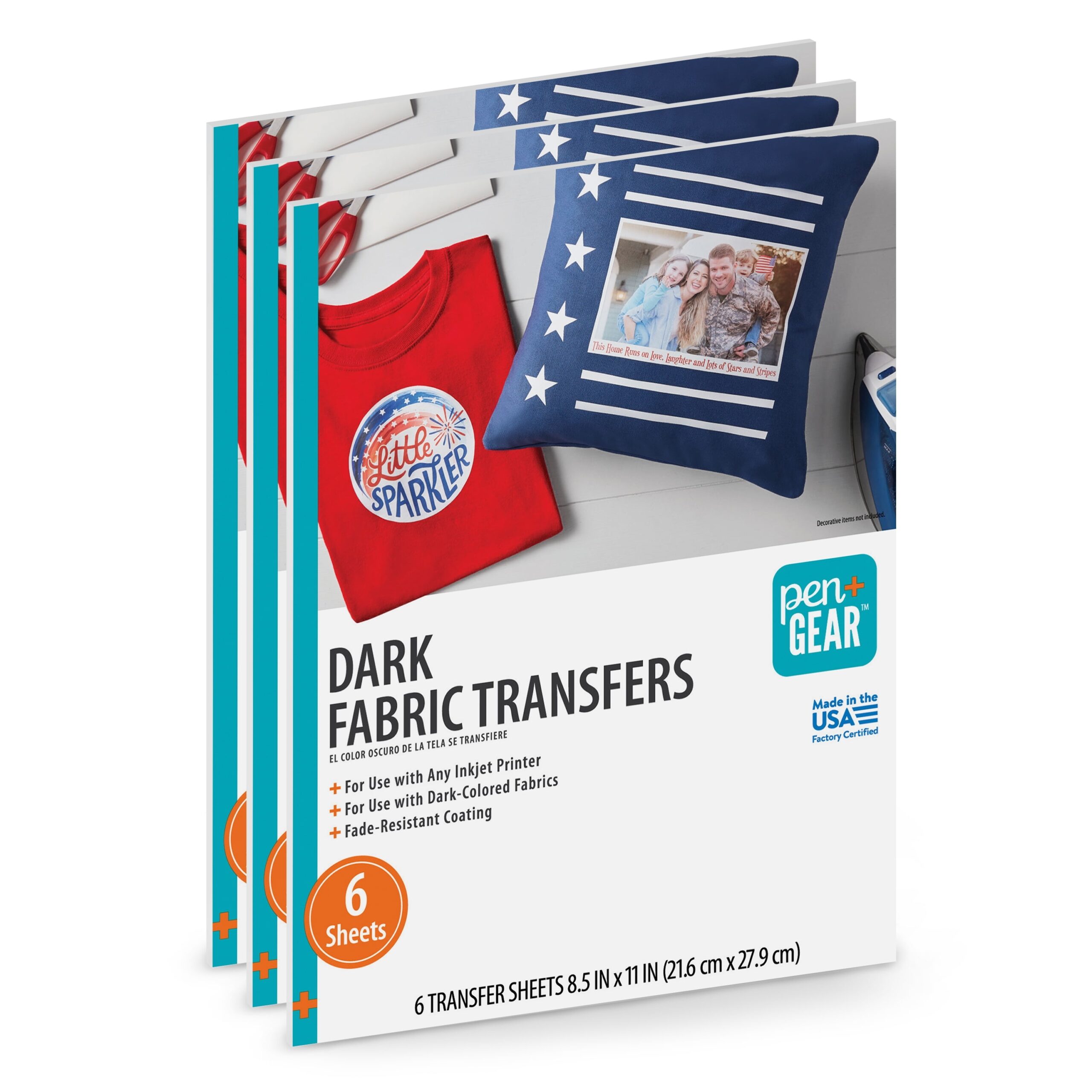 Pen Gear Dark Fabric Transfer Paper For Colored Fabrics Inkjet Printable 8 5 X 11 30 Sheets Walmart Business Supplies Pen Gear Dark Fabric Transfer Paper For Colored Fabrics Inkjet Printable 8 5 X 11 30 Sheets Walmart Business Supplies