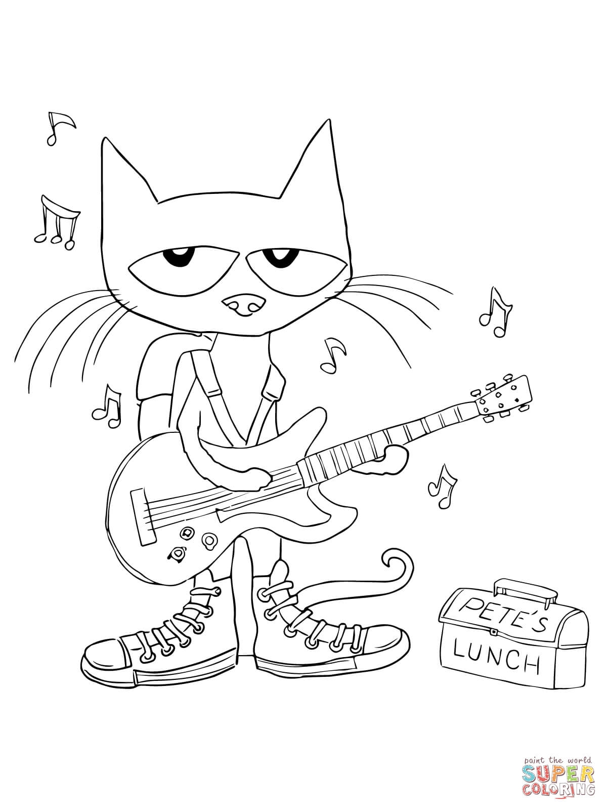 Pete The Cat 6 Free Printable Coloring Pages