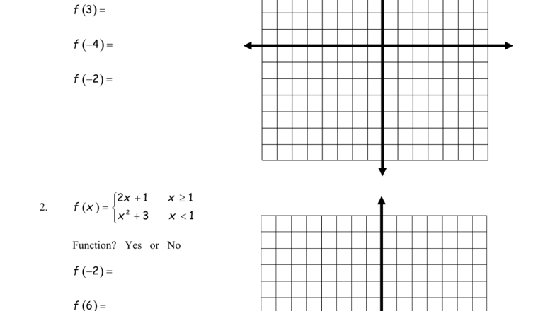 Piecewise Functions Worksheet Algebra 2