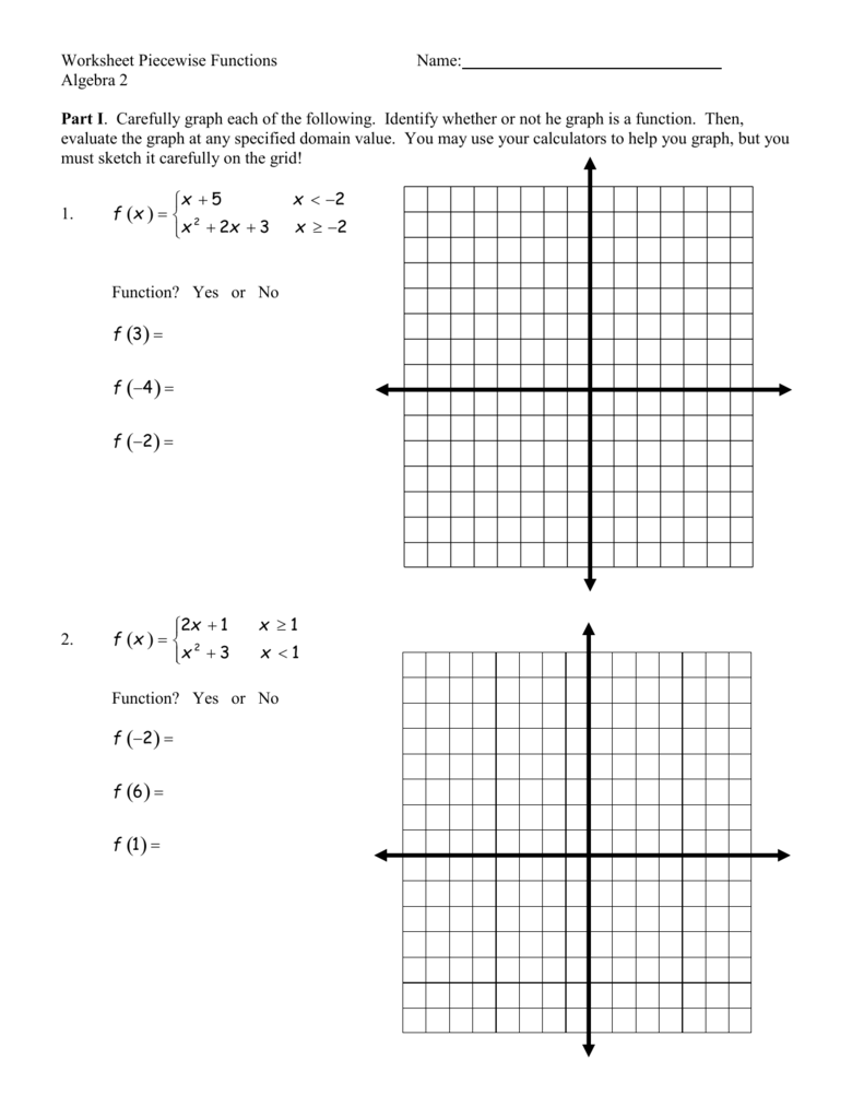 Piecewise Functions Worksheet Algebra 2 Piecewise Functions Worksheet Algebra 2