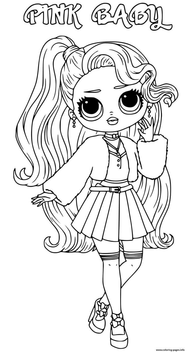 Pink Baby Lol Omg Coloring Page Printable