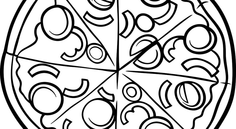 Pizza Coloring Page Printable