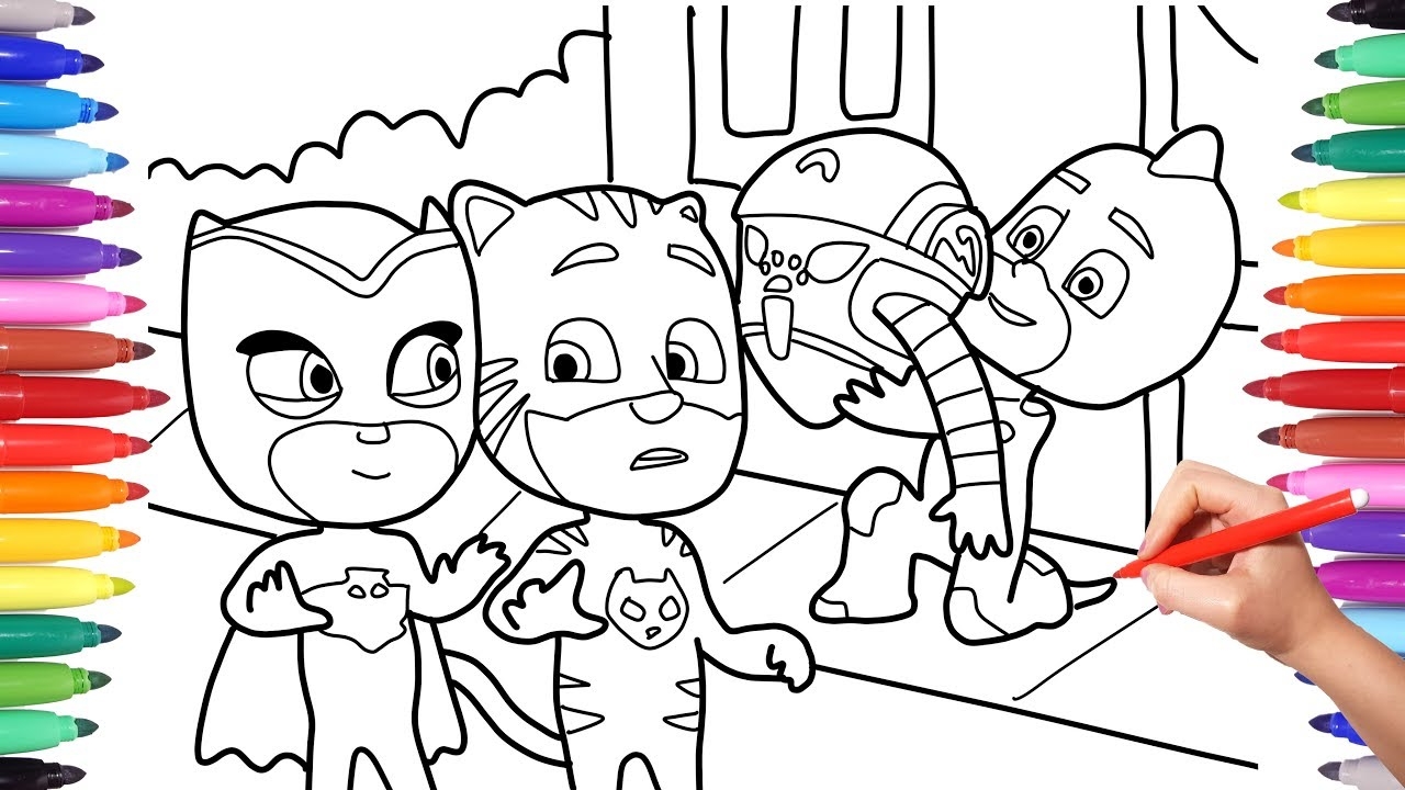 pj mask coloring pages