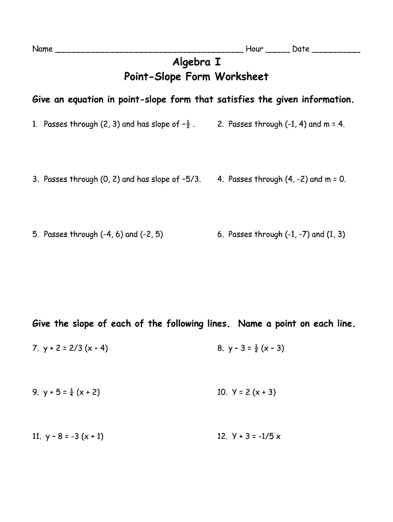 Point Slope Form Worksheet Fill Out Sign Online DocHub Point Slope Form Worksheet Fill Out Sign Online DocHub