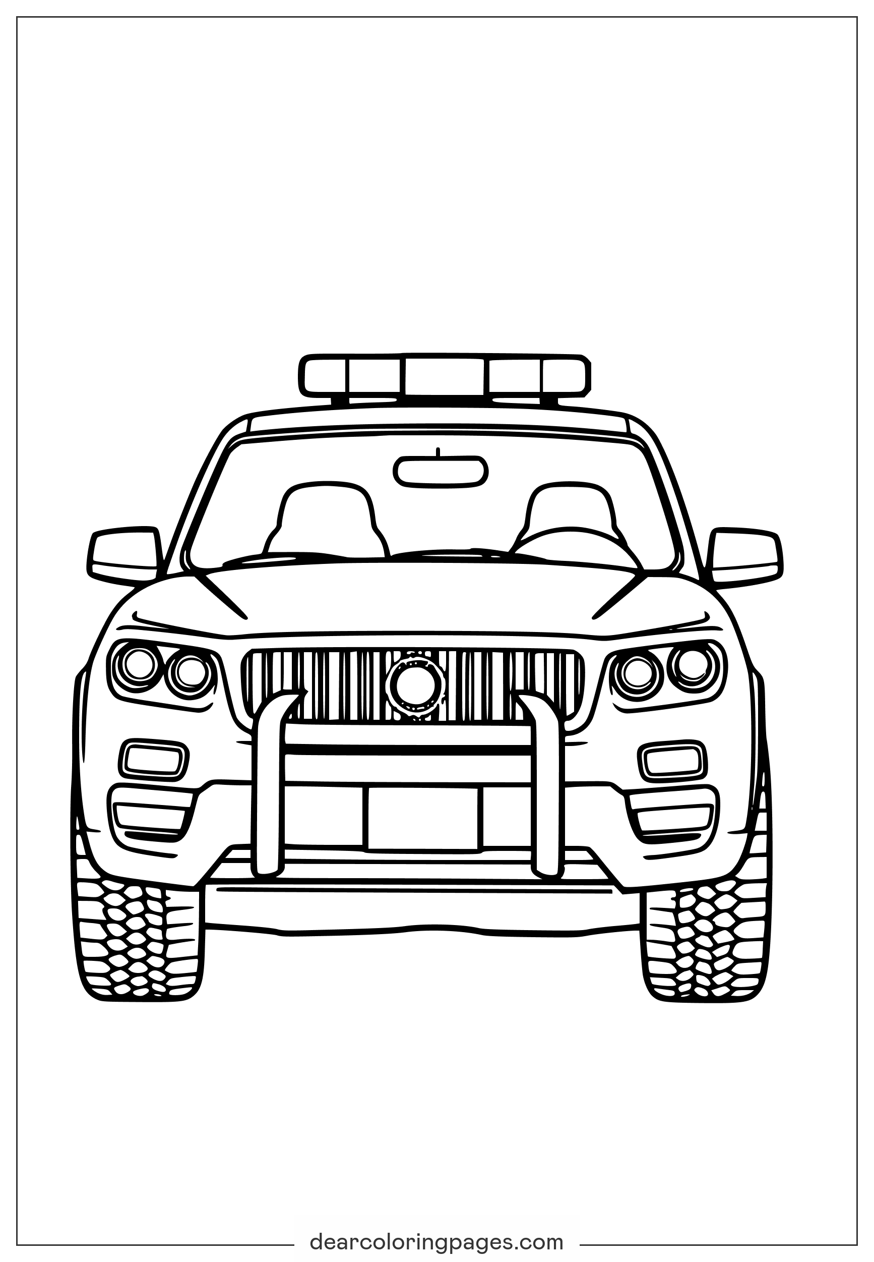 police car coloring page