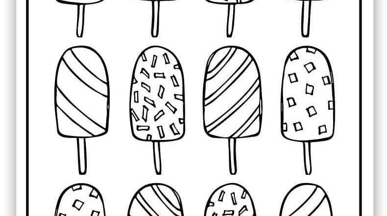 Popsicle Coloring Pages Free PDF Printables Simply Love Coloring