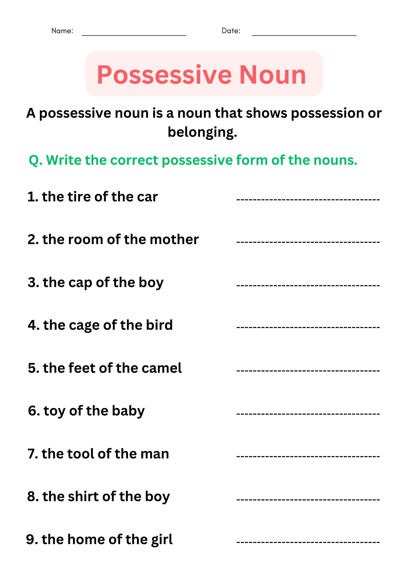 Possessive Nouns Worksheets With Answers Digital And Printable For Grade 4 5 Made By Teachers