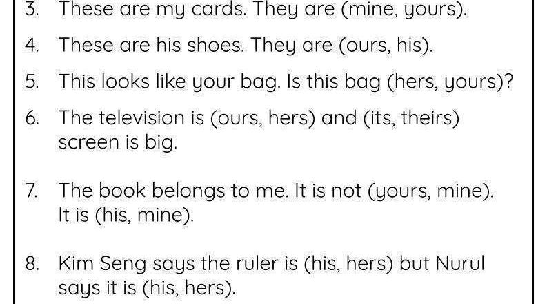 Possessive Pronouns Worksheet Digital 1 Teacher Made Resources