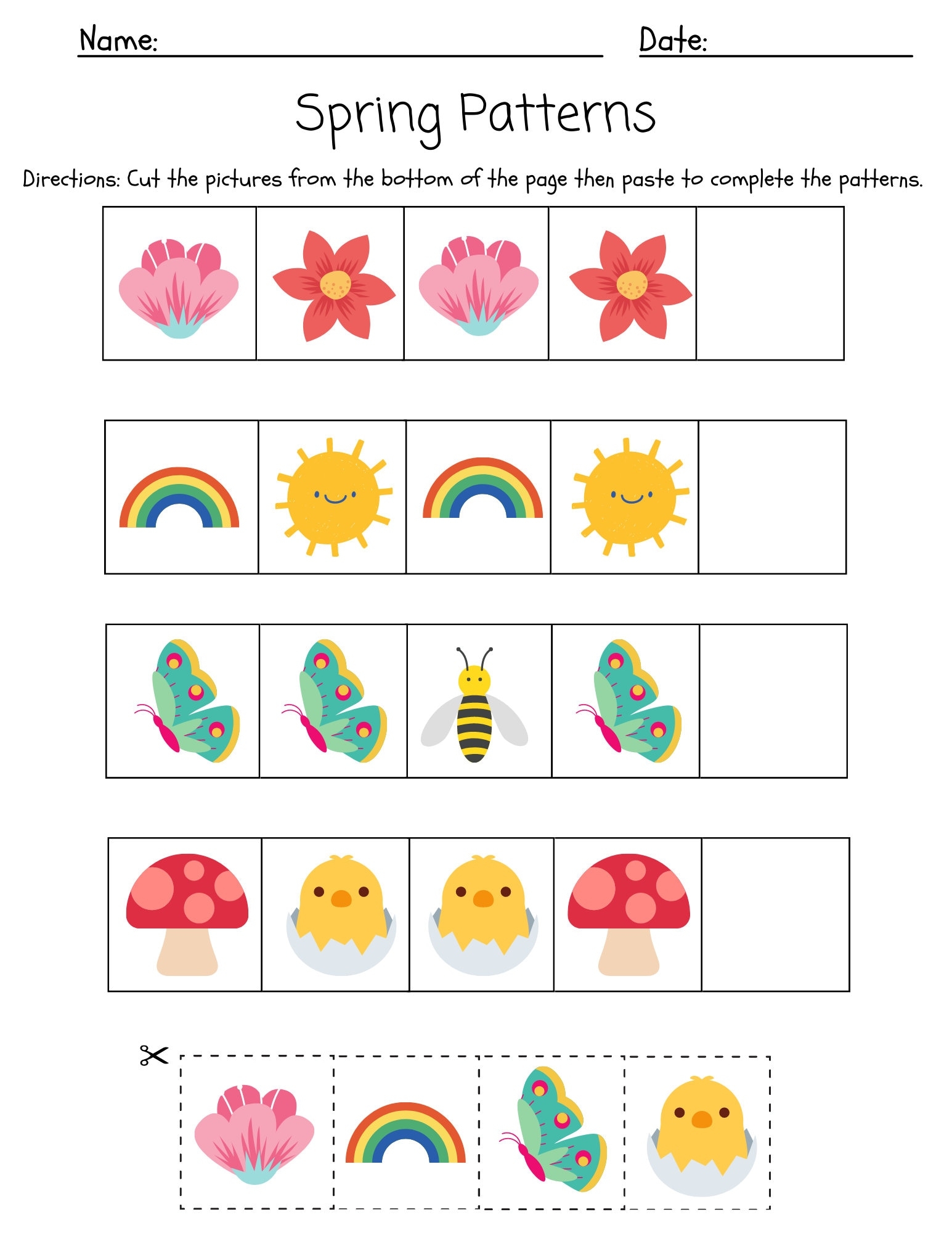 spring worksheets for preschool spring worksheets for preschool