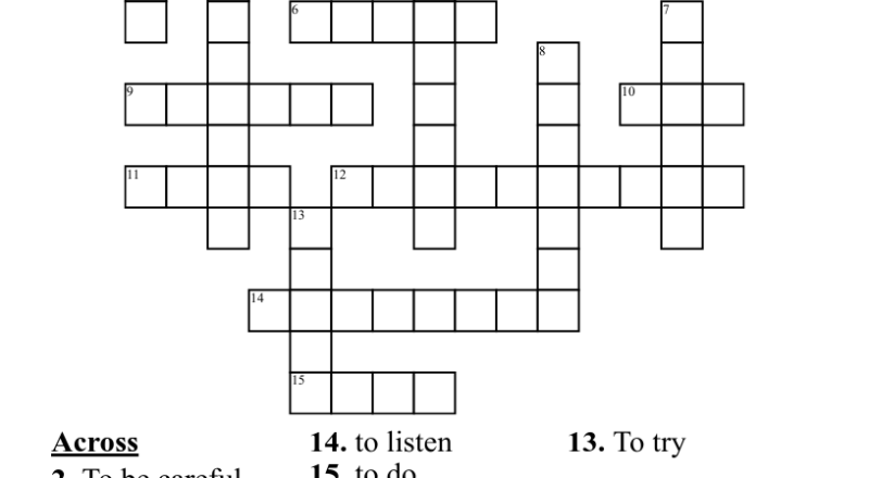 PRESENT PERFECT Crossword WordMint