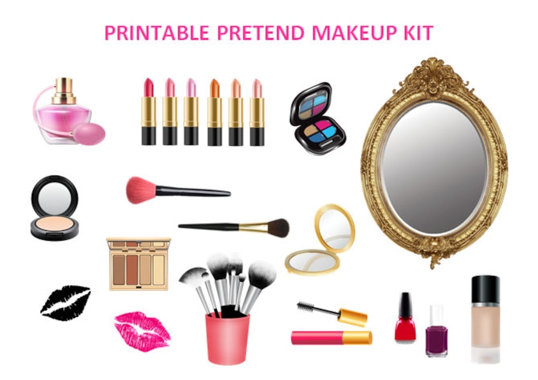 Pretend Makeup Kit Printable Makeup Kit Printable Makeup Pretend Play Kit SPA Party Decor Busy Bag Idea Filler Printable Toys Etsy