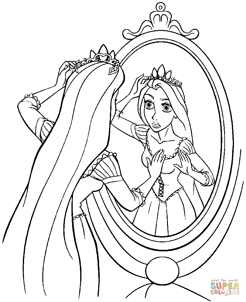 Princess Rapunzel 2 Free Printable Coloring Pages