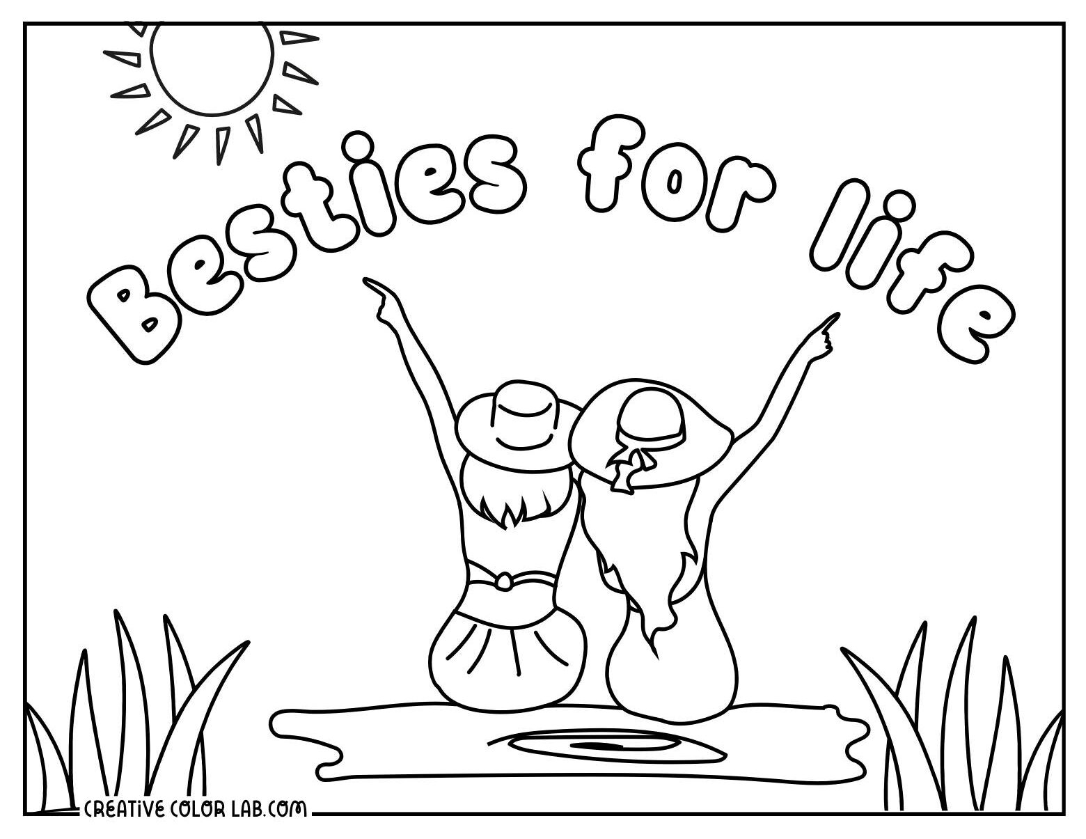 friendship coloring pages friendship coloring pages