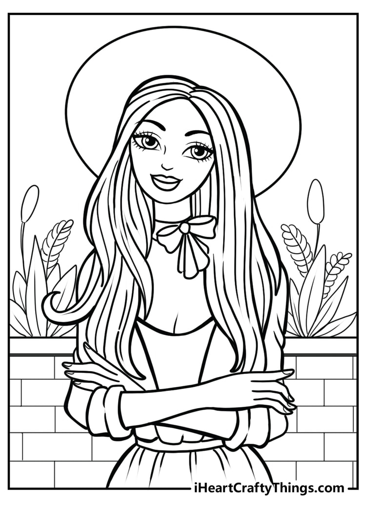 barbie doll coloring pages