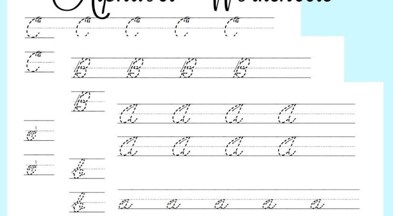 Printable Cursive Alphabet Worksheets Teach Beside Me