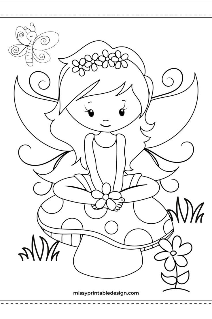 fairy coloring page