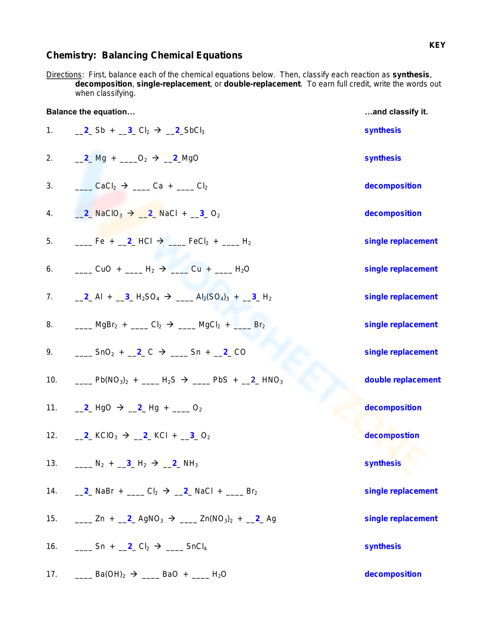Printable Grade 7 Balancing Chemical Equations Worksheets Download Printable Grade 7 Balancing Chemical Equations Worksheets Download