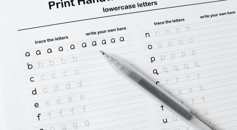 Printable Handwriting Worksheets 5 Pages letters Words And Sentences For Middle School Kids And Up Adults PDF File Only Etsy