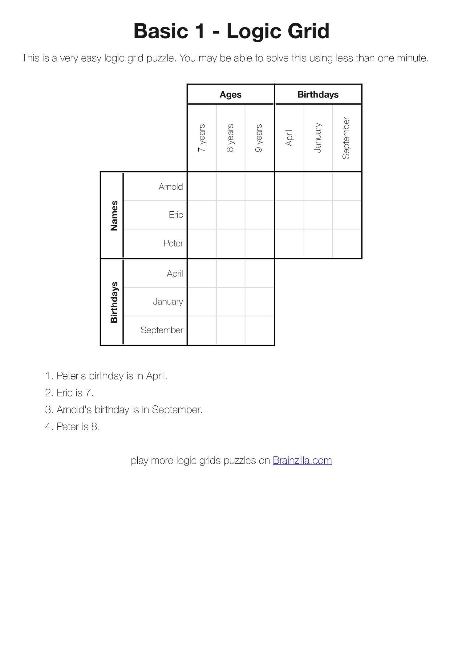 Printable Logic Grid Puzzles Brainzilla pdf DocDroid Worksheets Library Printable Logic Grid Puzzles Brainzilla pdf DocDroid Worksheets Library