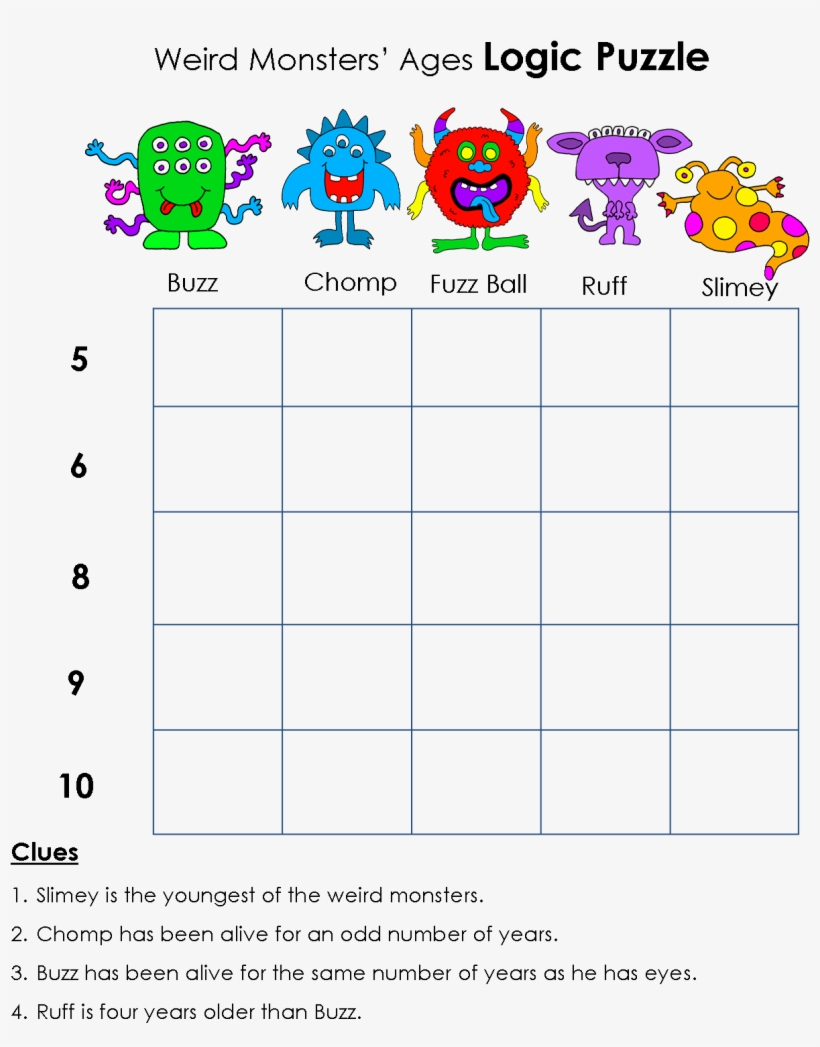 printable logic puzzles