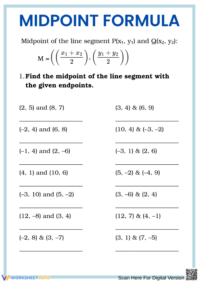distance formula worksheet distance formula worksheet