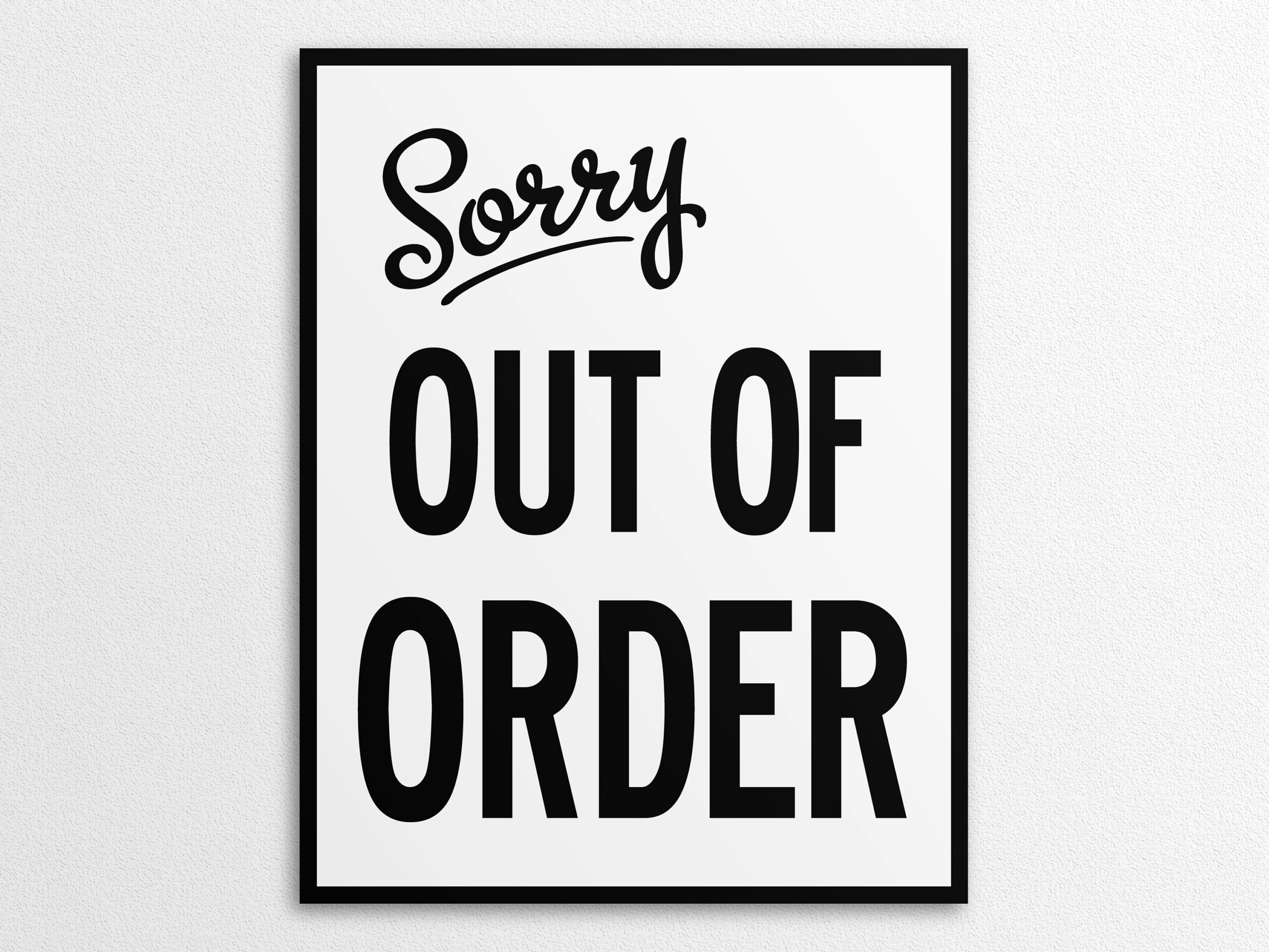 Printable Out Of Order Sign In US Letter And A4 Sizes Instant Download PDF Etsy