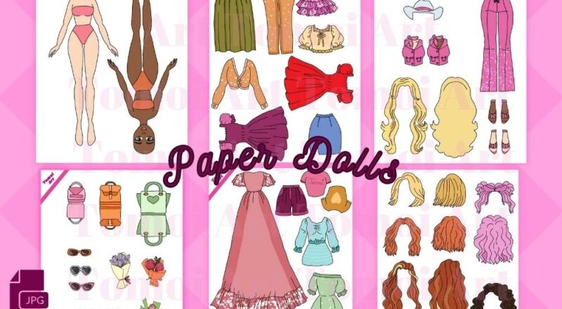 Printable Paper Doll Dress Up Girls Korean Paper Doll Kpop Doll Inspired Kids Toys Instant Digital Download Barbie Doll Dress Up Etsy