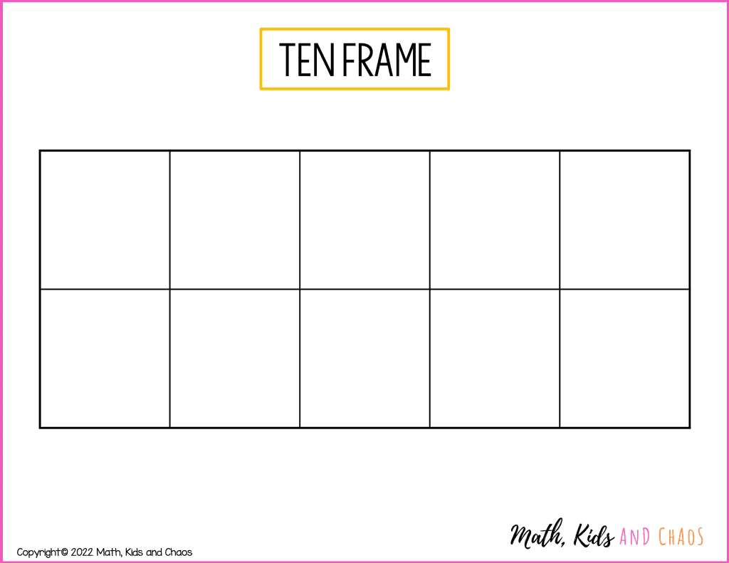 Printable Ten Frames Math Kids And Chaos