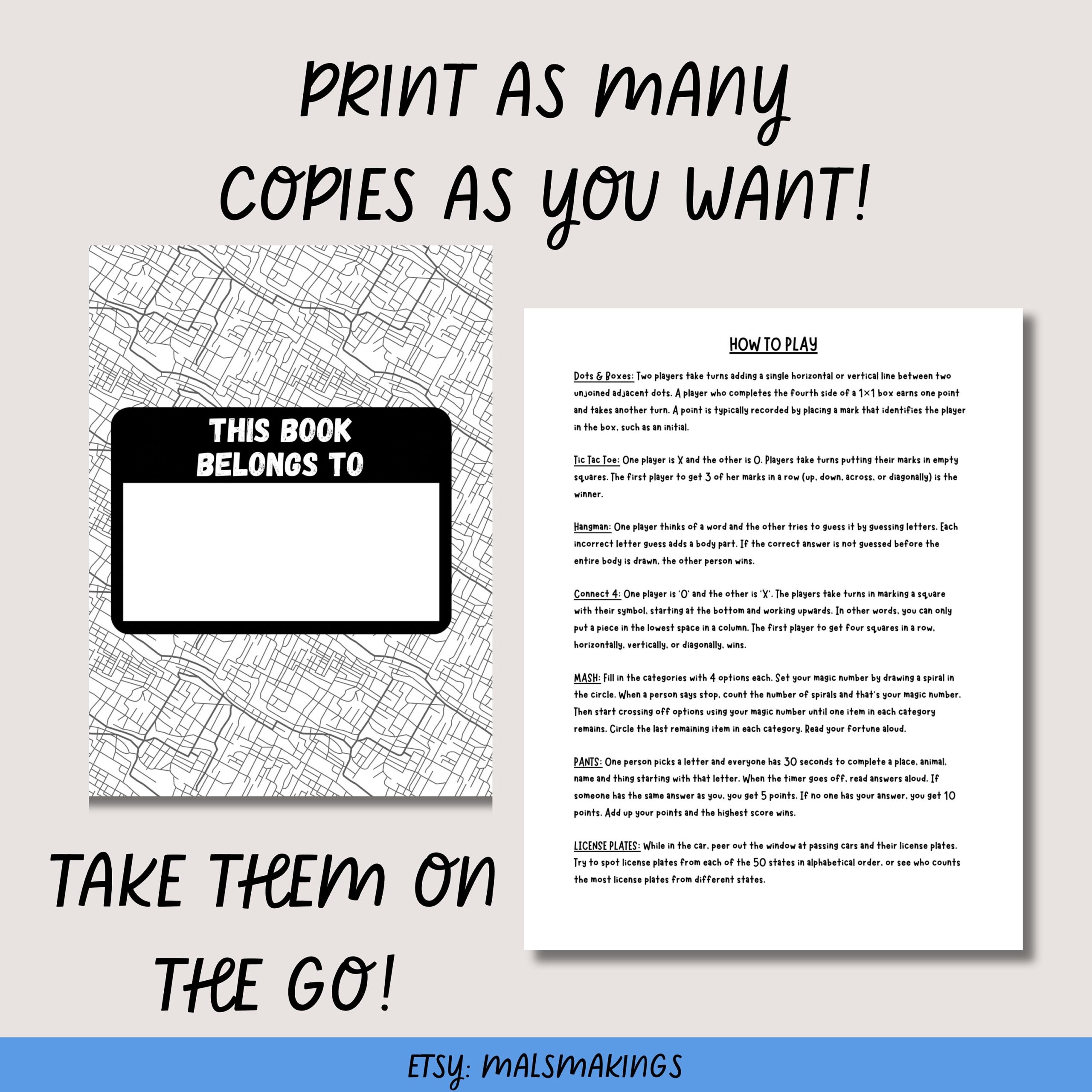 Printable Travel Games Pen And Paper Road Trip Activities PDF Etsy Printable Travel Games Pen And Paper Road Trip Activities PDF Etsy