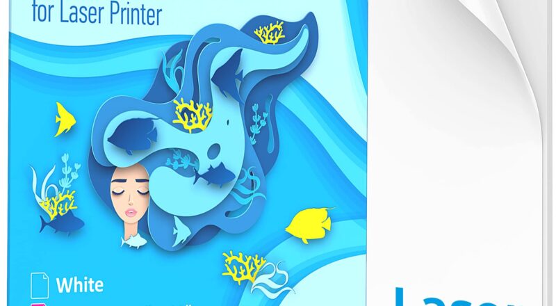 Printable Vinyl Sticker Paper For Laser Printer Glossy White 15 Self Adhe EBay