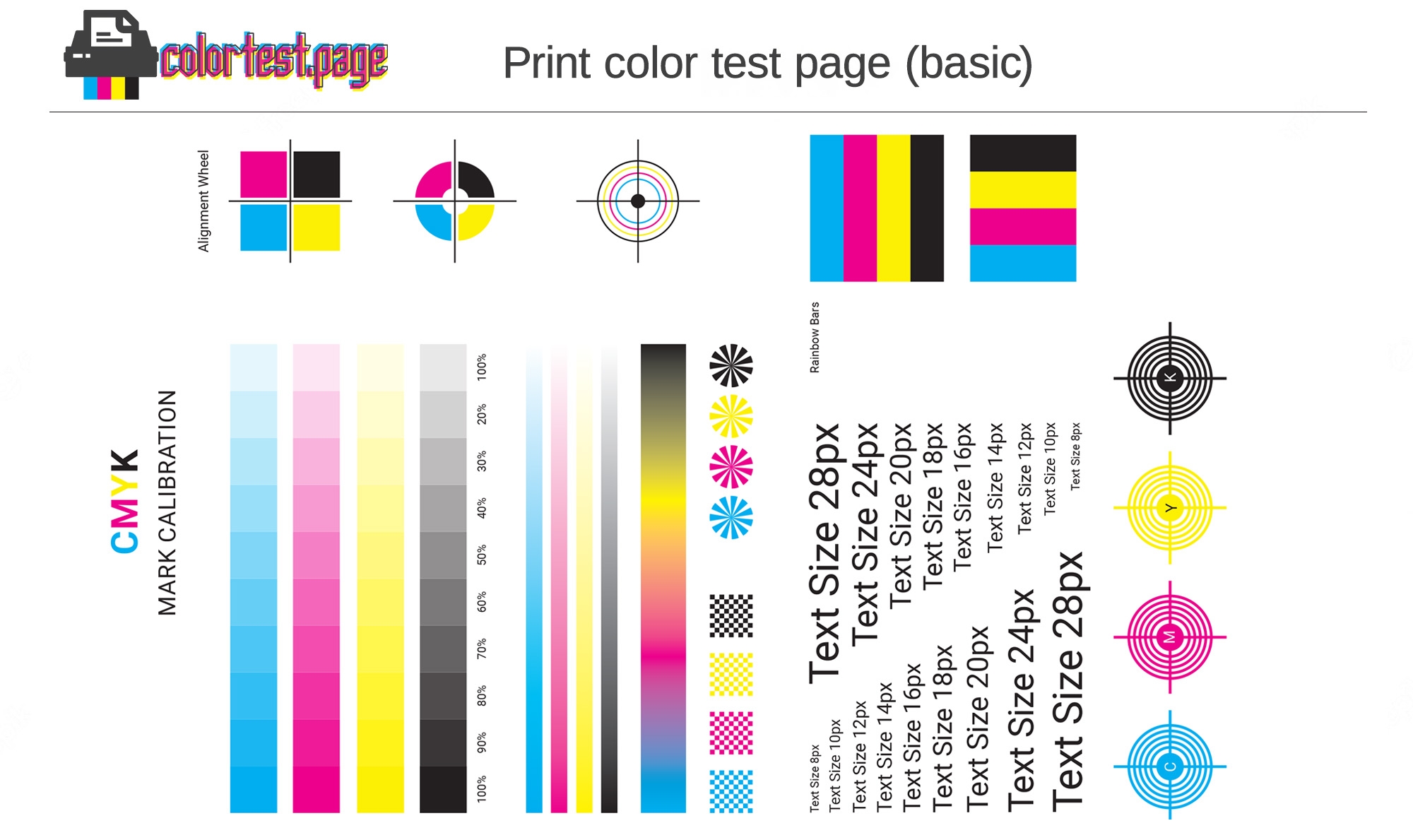 Printer Color Test Page Color Test Page Printer Color Test Page Color Test Page