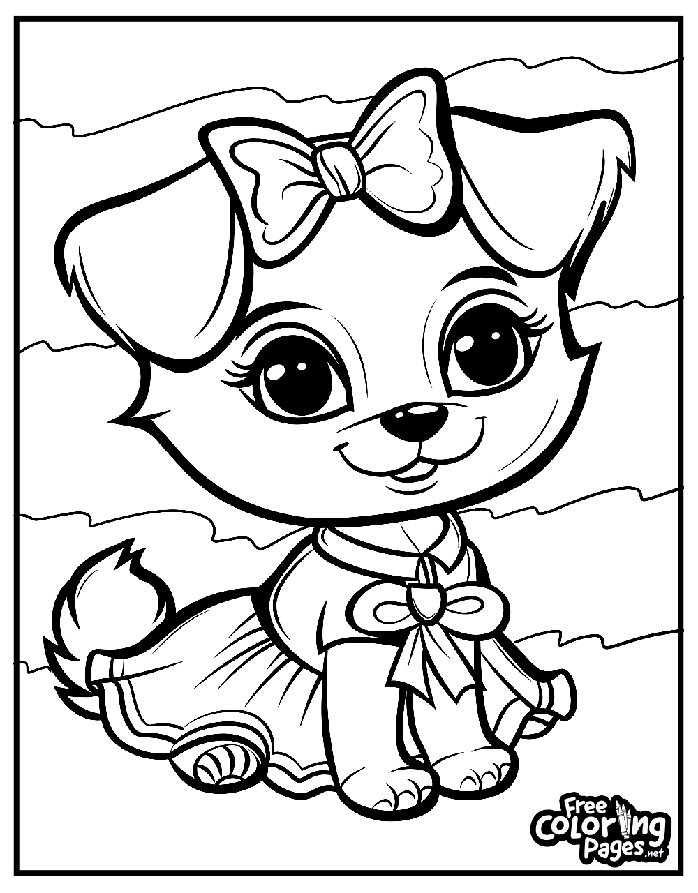 puppy coloring page