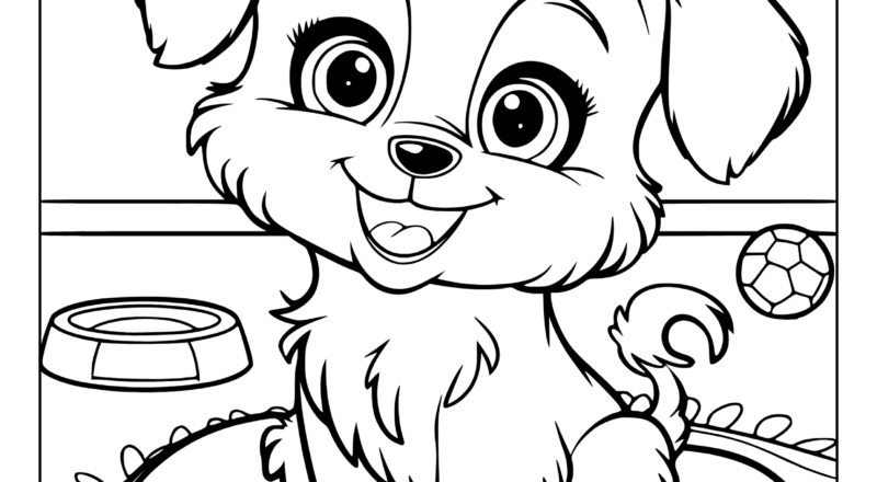 Puppy Coloring Pages Free Printable PDFs