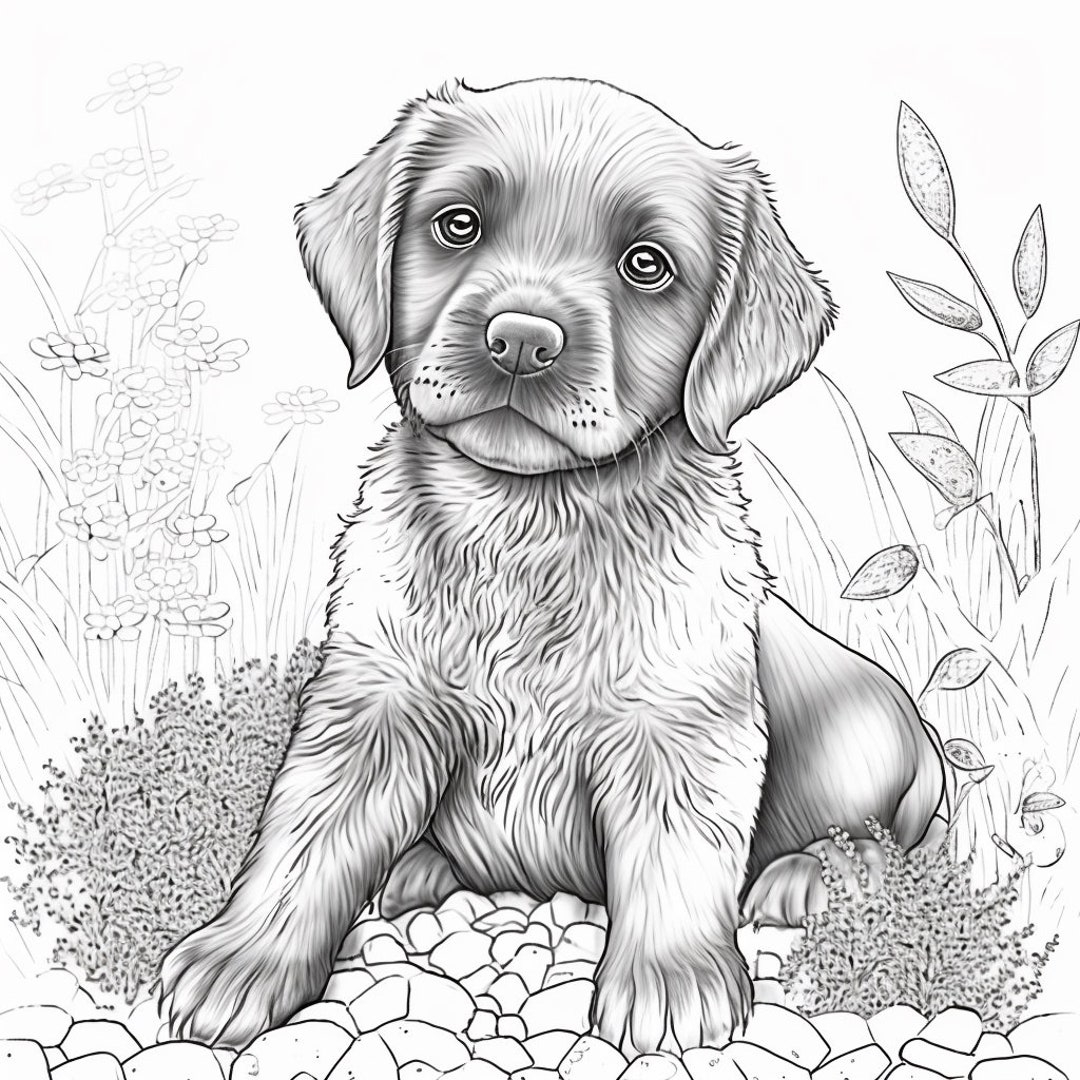dog coloring book pages