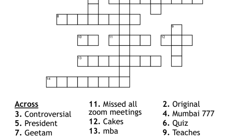 Puzzle One Crossword WordMint