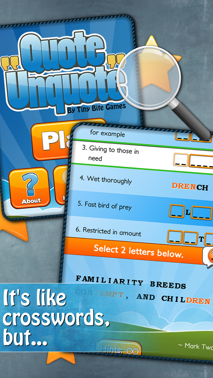 Quote Unquote Crossword Puzzles Meet Famous Quotations App On Amazon Appstore