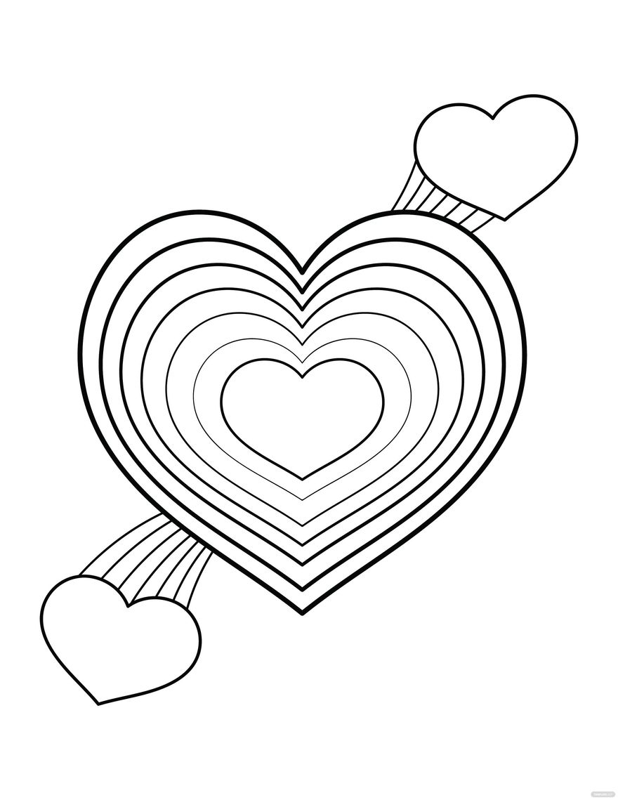 heart coloring page heart coloring page