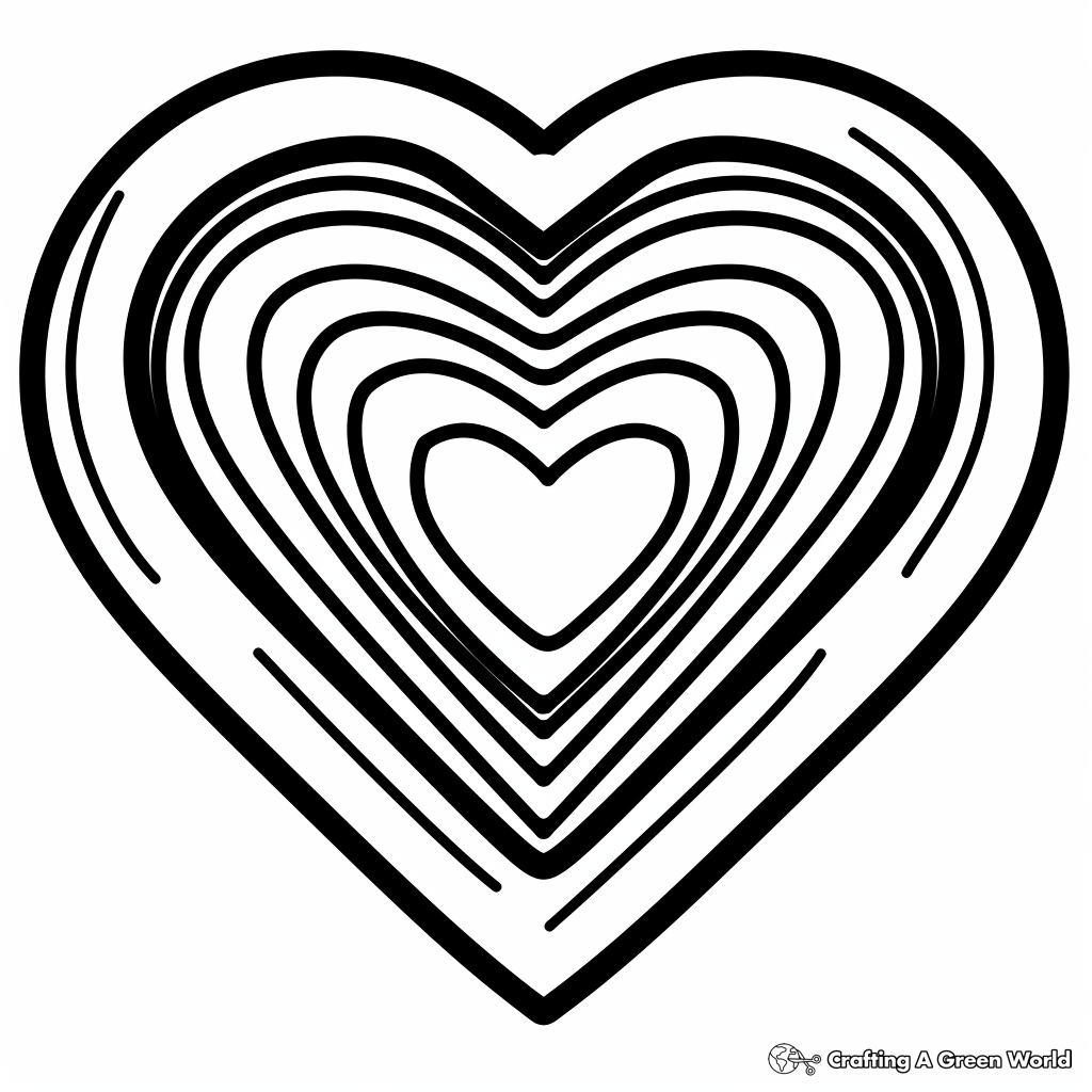 Rainbow Heart Coloring Pages Free Printable Rainbow Heart Coloring Pages Free Printable